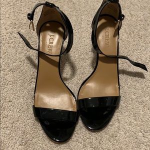JCrew black patent heels
